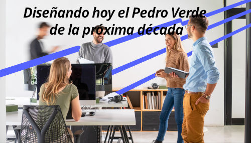 Representación conceptual de planificación urbana sostenible y visión estratégica para la comunidad de Pedro Verde en Las Gabias.